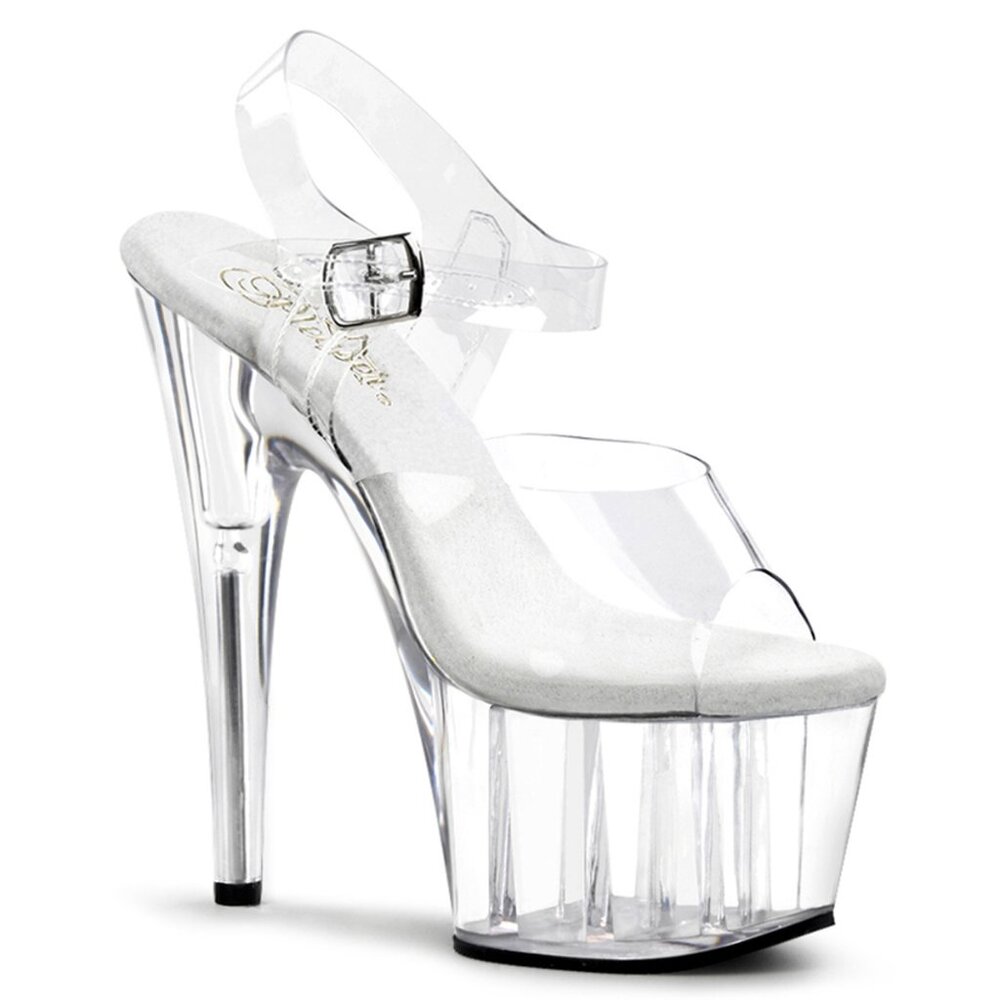 7" Platform with Strap Clear on Clear